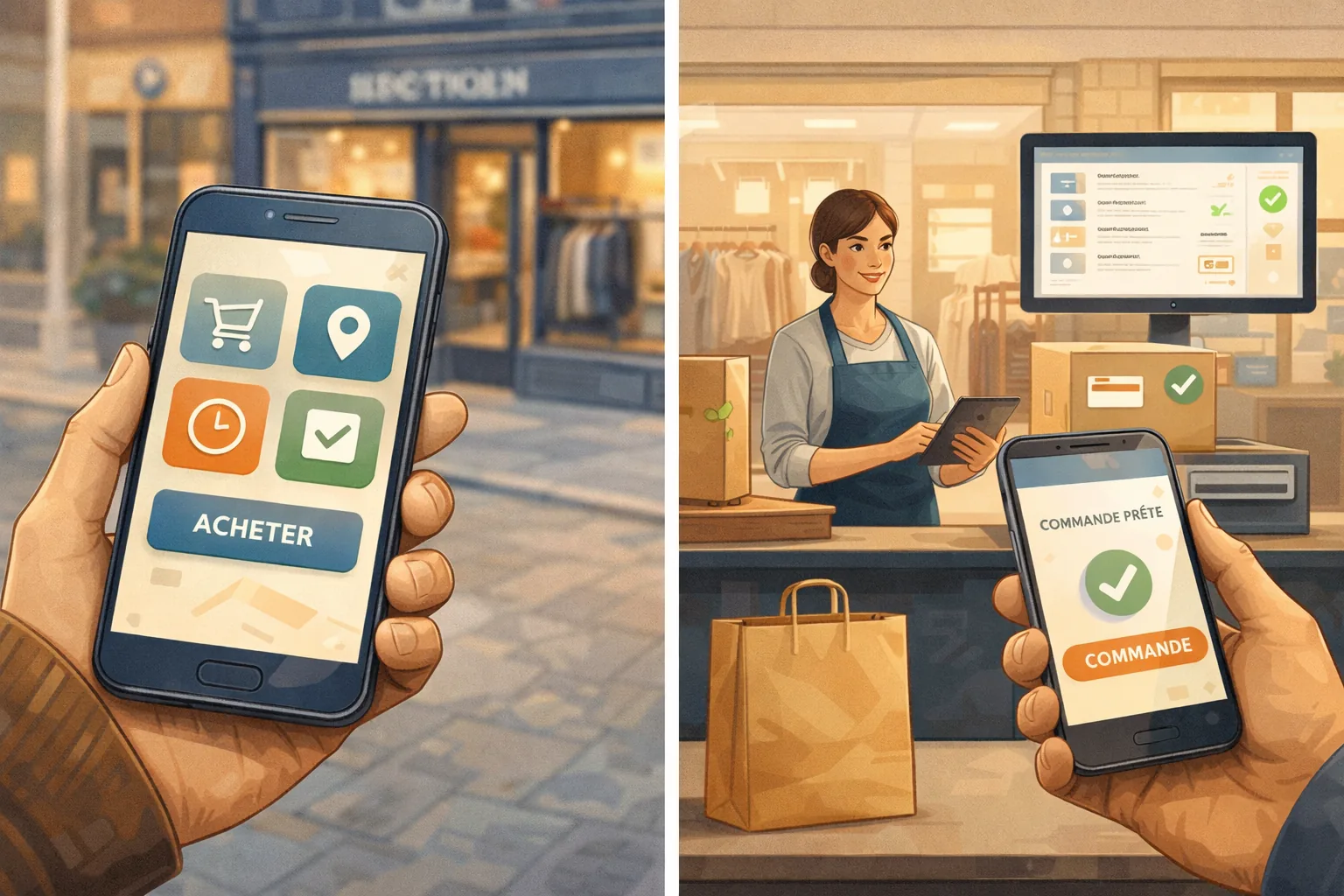 Nouveaux usages clients avec comparaison, commande, réservation et disponibilité immédiate