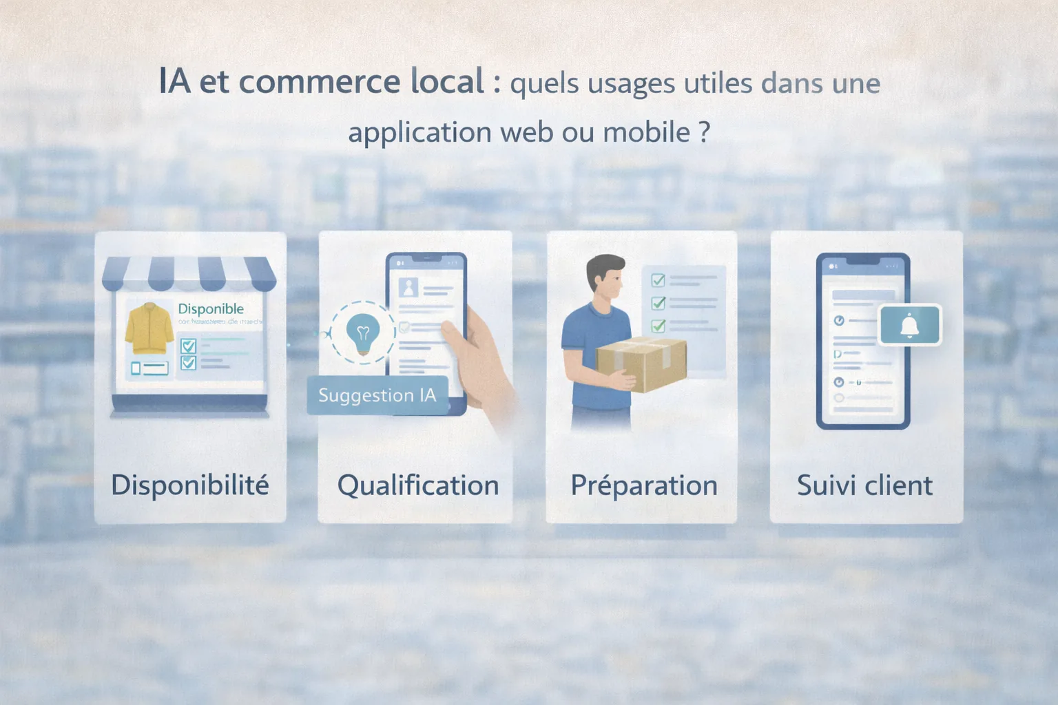 Usages concrets de l’IA pour un commerce local entre disponibilité, qualification, préparation et relation client